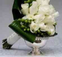 Poročni šopek belih vrtnic