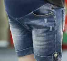 Denim kratke hlače za nosečnice
