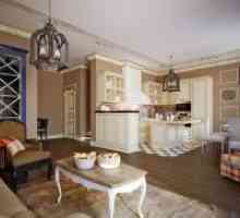 Kuhinja-dnevna soba v stilu Provanse