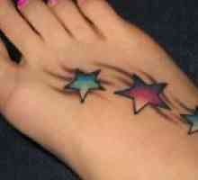 Tattoo zvezde na nogi