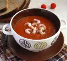 Paradižnikova juha z gamberi