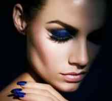 Večerni make-up pod modro obleko