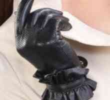 Ženske zimske usnjene rokavice
