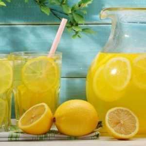 Domače limonada z meto in limono