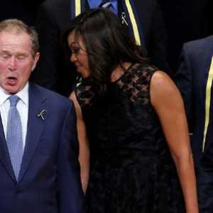 George W. Bush je plesala v pogrebnem