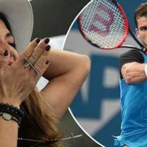Nicole Scherzinger in Grigor Dimitrov je na teniškem turnirju v Parizu