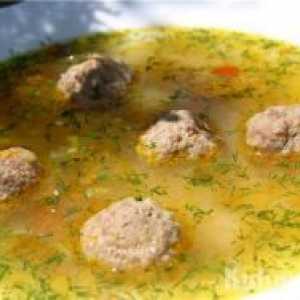 Meatball in riž juho