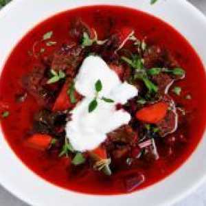 Rdeča pesa juha z mesom - klasičen recept