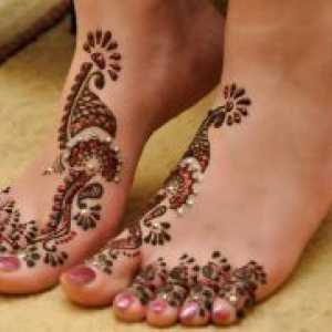 Henna tattoo na nogi